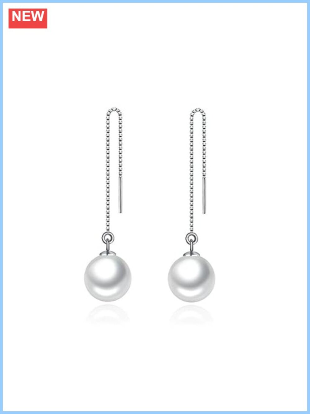 Freshwater Pearl Tassel Dangle Earrings 925 Sterling Silver